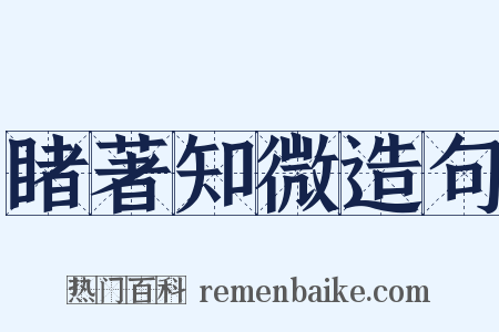 睹著知微造句是什么意思的图片